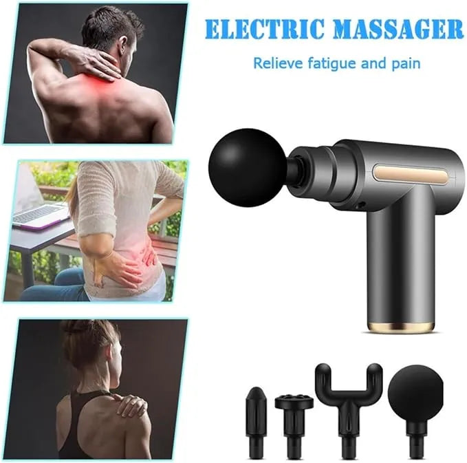 Deep Tissue Massage Gun Percussion Muscle Massager for Full Body Pain Relief of Neck, Shoulder, Back, Foot for Men & Women Muscle Relaxation Gun Massager Machine
