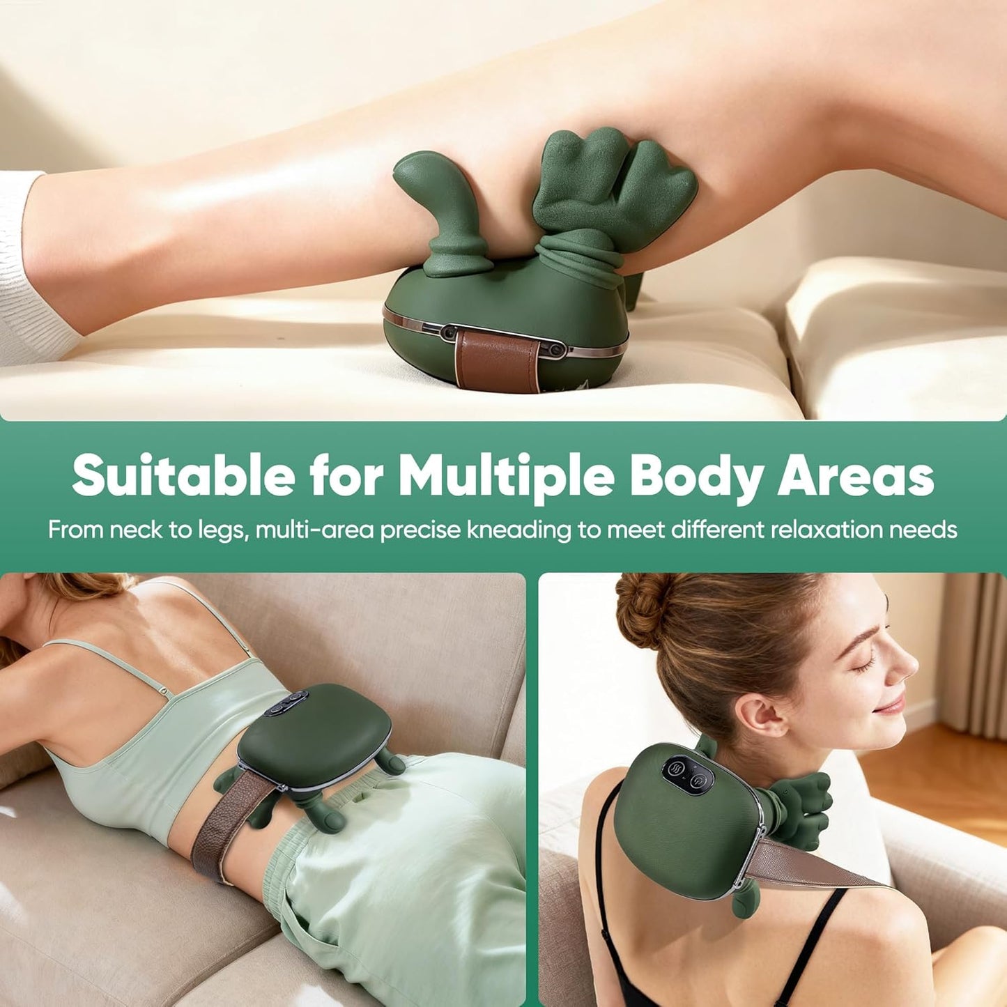 Neck Massager with Heat for Pain Relief deep Tissue,Shoulder & Back Massager,masajeador de espalda y Cuello shiatsu Neck and Back Massager
