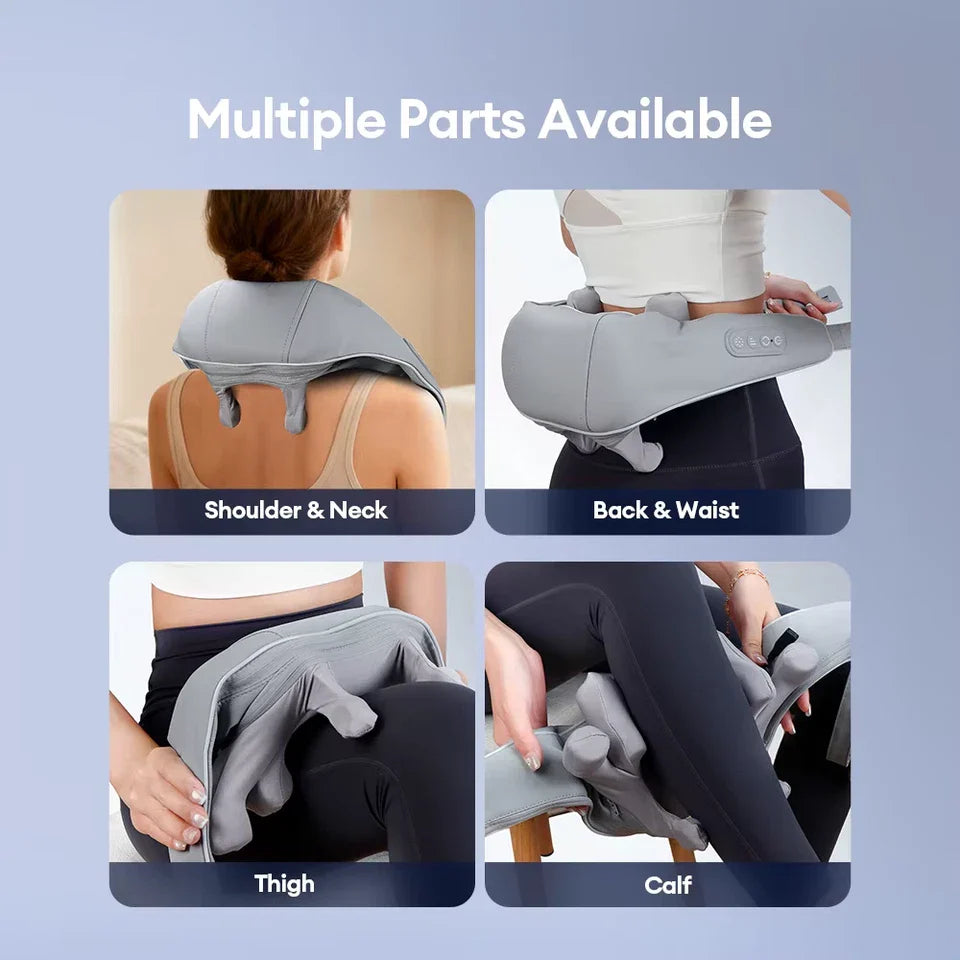 Neck & Back Massager With Heat – Professional Electric Cervical Deep Tissue Pain Relief Machine / 6 months Warranty